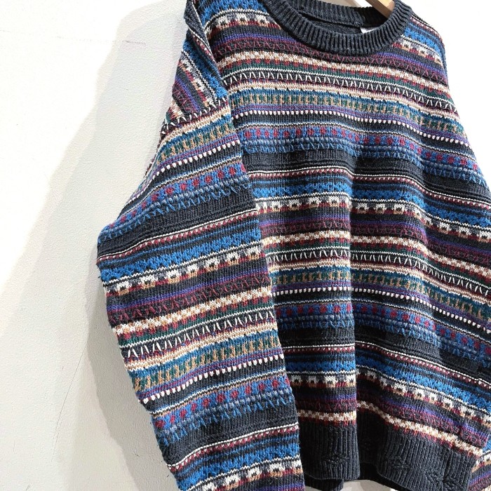 1990's unknown acrylic×cotton knit | Vintage.City 古着屋、古着コーデ情報を発信