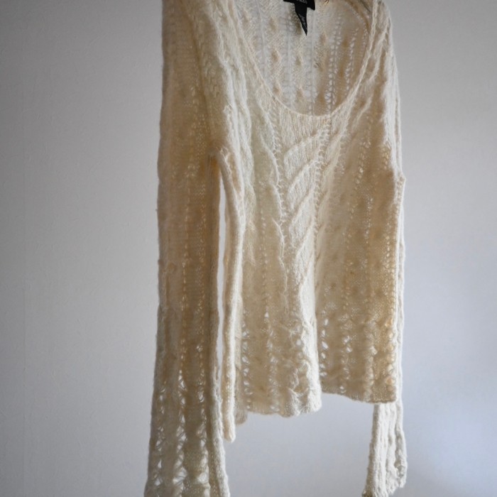 white design knit | Vintage.City 古着屋、古着コーデ情報を発信