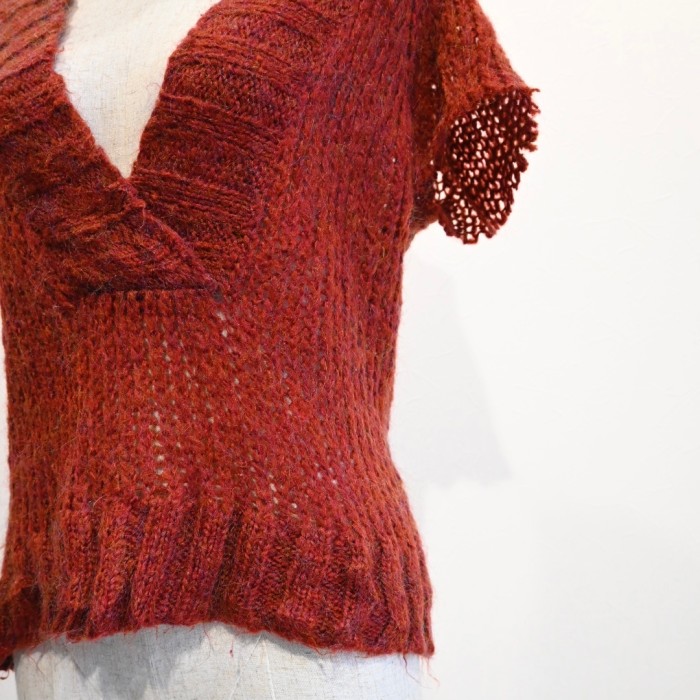 red knit vest | Vintage.City 古着屋、古着コーデ情報を発信