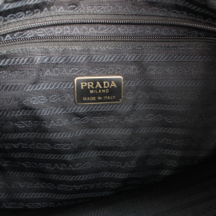 PRADA プラダメタルハンドルロゴナイロンハンドバッグ | Vintage.City 古着屋、古着コーデ情報を発信