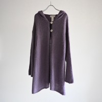 purple knit hoodie cardigan | Vintage.City ヴィンテージ 古着