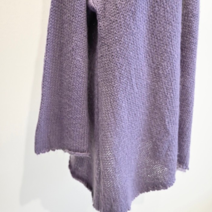 purple knit hoodie cardigan | Vintage.City 古着屋、古着コーデ情報を発信