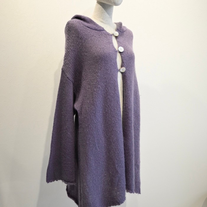 purple knit hoodie cardigan | Vintage.City 빈티지숍, 빈티지 코디 정보
