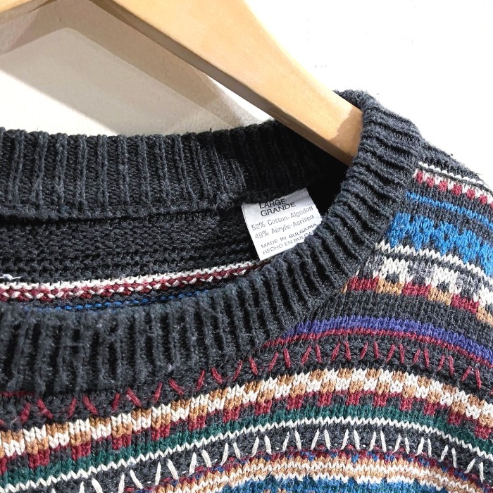1990's unknown acrylic×cotton knit | Vintage.City 古着屋、古着コーデ情報を発信
