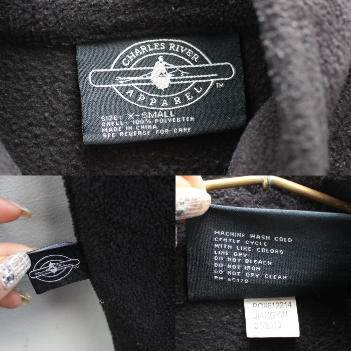 USA VINTAGE アメリカ古着刺繍デザインフリースハーフジップジャケット | Vintage.City 古着屋、古着コーデ情報を発信