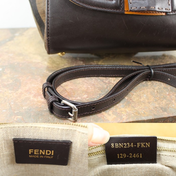 VINTAGE FENDI LEATHER 2WAY SHOULDER BAG MADE IN  ITALY/ヴィンテージフェンディレザー2wayショルダーバッグ