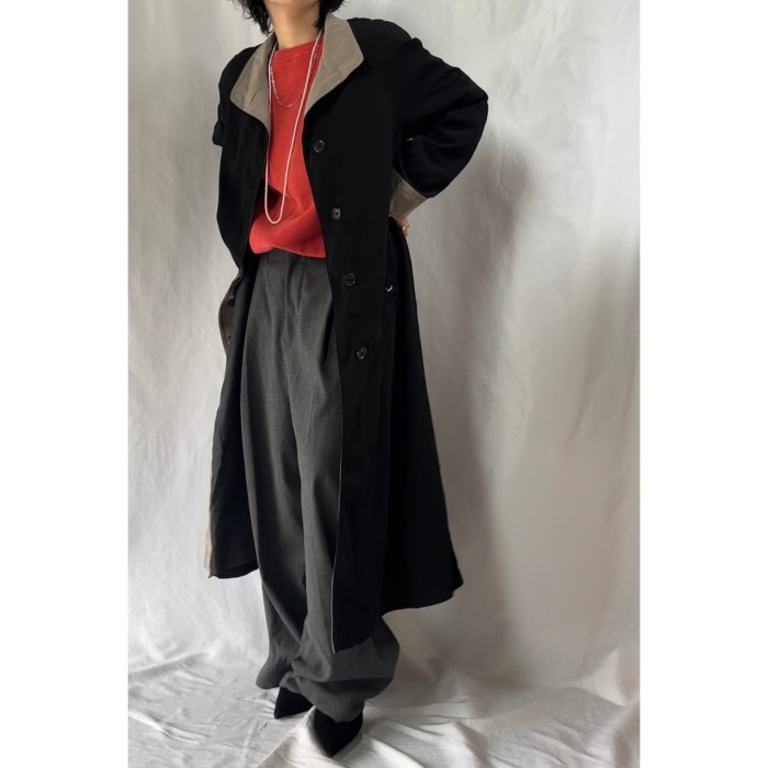stand collar 2way coat | Vintage.City 古着屋、古着コーデ情報を発信