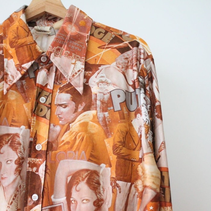 70s Alfie multi pattern shirt | Vintage.City 빈티지숍, 빈티지 코디 정보