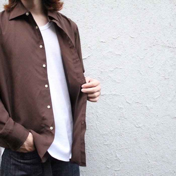 70s van heusen silk shirt | Vintage.City 古着屋、古着コーデ情報を発信