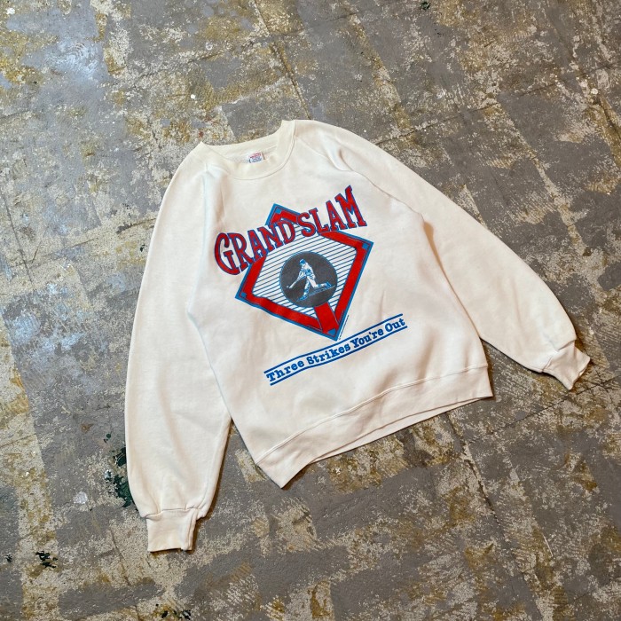 80s ラッセル ラグランスウェット USA製 M ホワイト グッドプリント | Vintage.City 빈티지숍, 빈티지 코디 정보