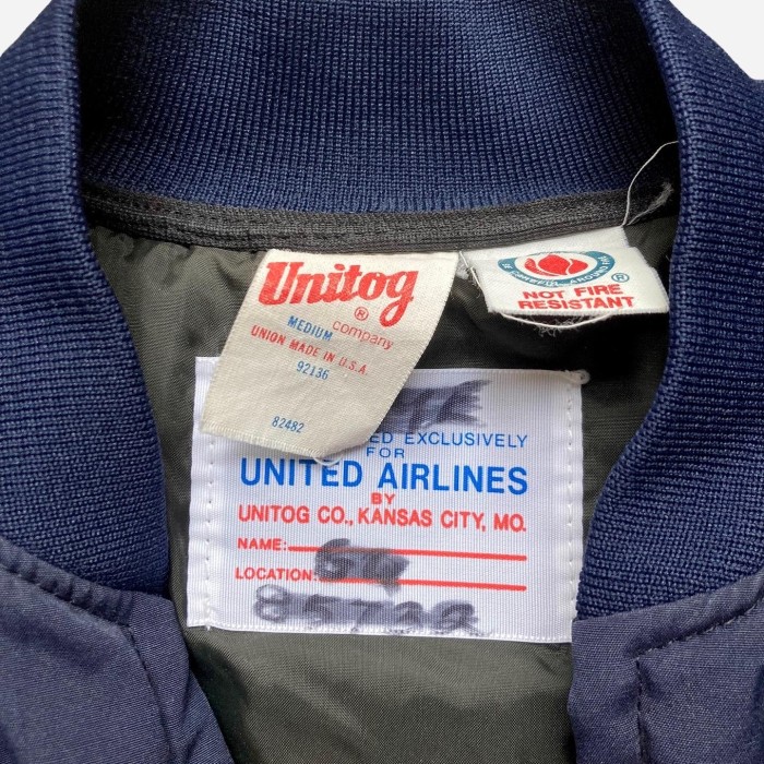 〜80’s UNITED AIRLINES Staff Liner Vest | Vintage.City 빈티지숍, 빈티지 코디 정보