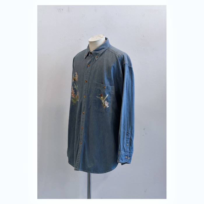 Vintage Printed Denim Shirt | Vintage.City 古着屋、古着コーデ情報を発信