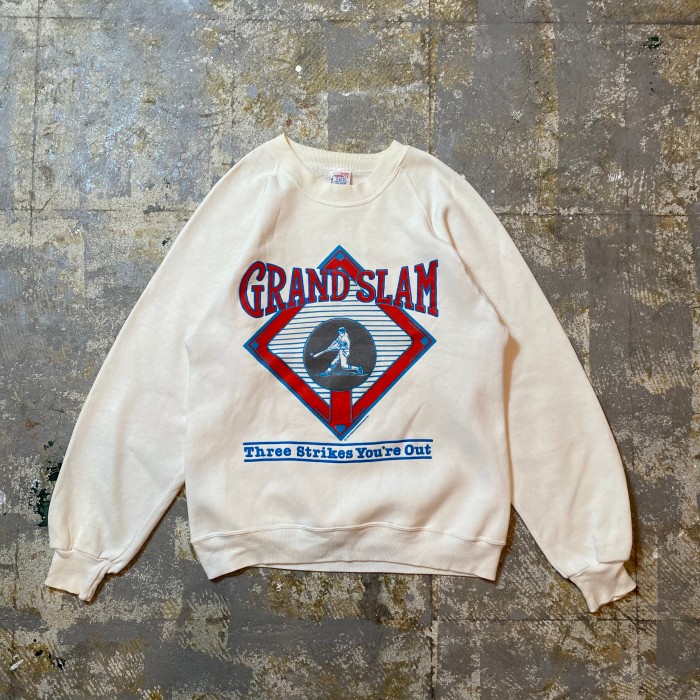 80s ラッセル ラグランスウェット USA製 M ホワイト グッドプリント | Vintage.City 古着屋、古着コーデ情報を発信