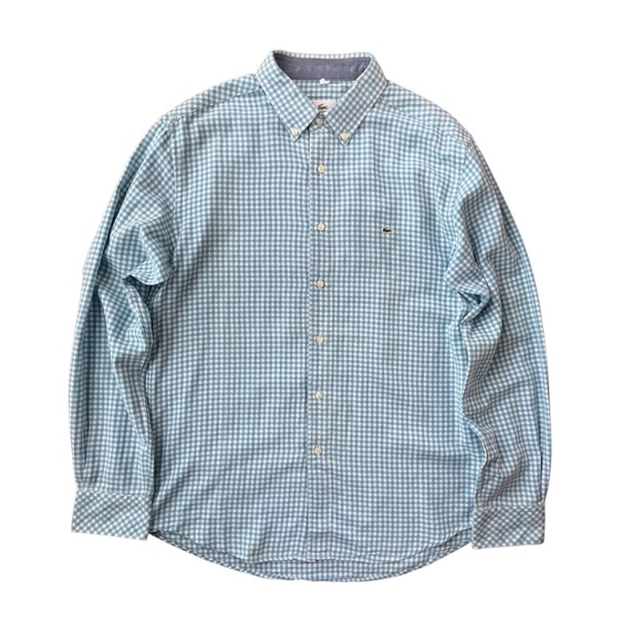 LACOSTE gingham check shirt | Vintage.City 古着屋、古着コーデ情報を発信