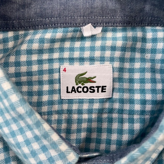 LACOSTE gingham check shirt | Vintage.City 빈티지숍, 빈티지 코디 정보