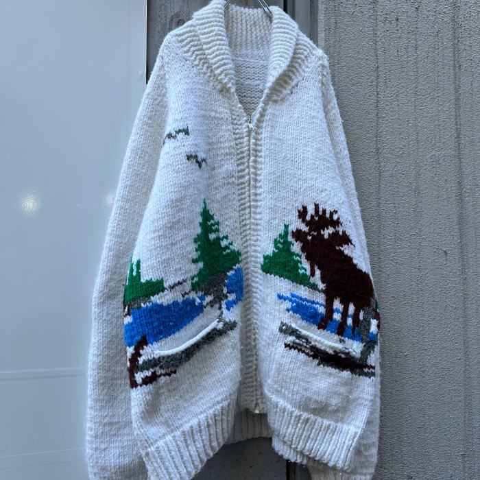 big silhouette cowichan sweater | Vintage.City 古着屋、古着コーデ情報を発信