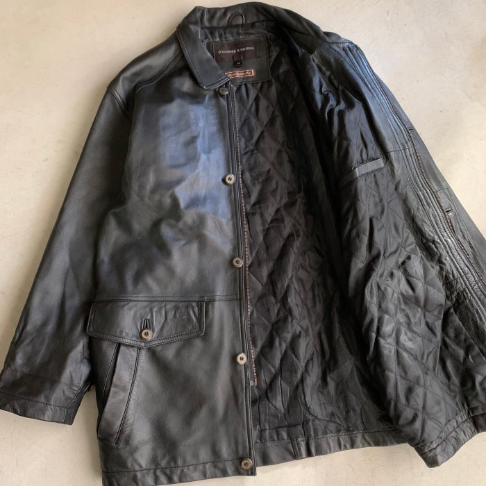 leather half coat"  lamb leather | Vintage.City 古着屋、古着コーデ情報を発信