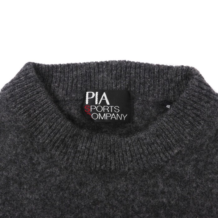 PIA SPORTS モックネックセーター ニット 3 グレー ウール 90s | Vintage.City 古着屋、古着コーデ情報を発信