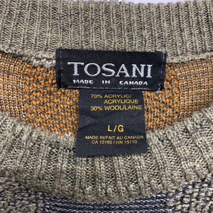 “TOSANI” Design Knit Made in CANADA | Vintage.City 古着屋、古着コーデ情報を発信