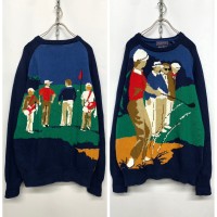 90’s “Hathaway” Golf Pattern Design Knit | Vintage.City ヴィンテージ 古着