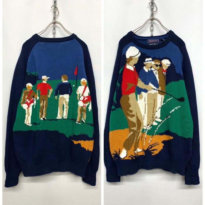 90’s “Hathaway” Golf Pattern Design Knit | Vintage.City 古着屋、古着コーデ情報を発信