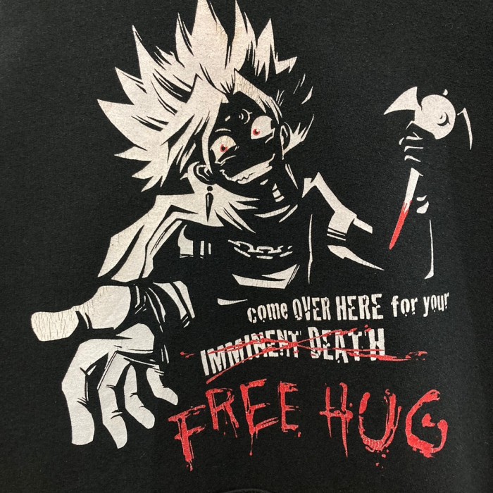 “FREE HUG” Oversized print Hoodie | Vintage.City 古着屋、古着コーデ情報を発信