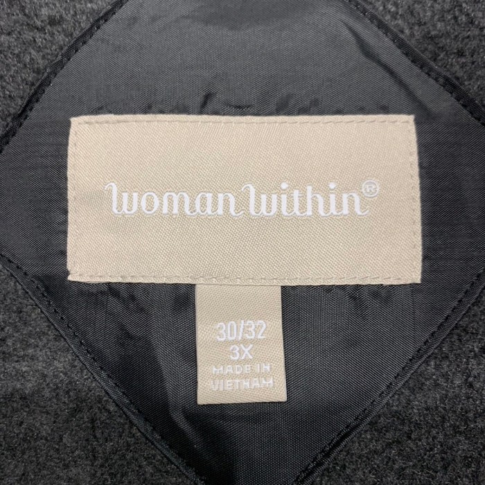 “Woman Within” Oversized Nylon Hoodie | Vintage.City 古着屋、古着コーデ情報を発信