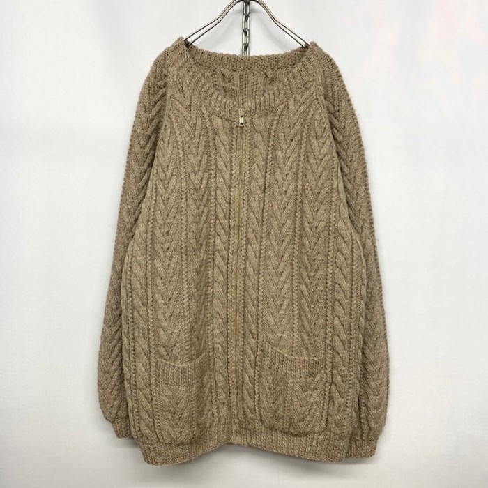 OLD Zip Up Fisherman Knit Jacket | Vintage.City 古着屋、古着コーデ情報を発信