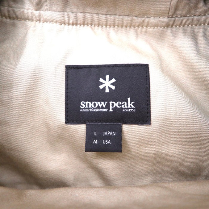 SNOW PEAK ベンタイルフーデッドコート L ベージュ コットン | Vintage.City ヴィンテージ 古着