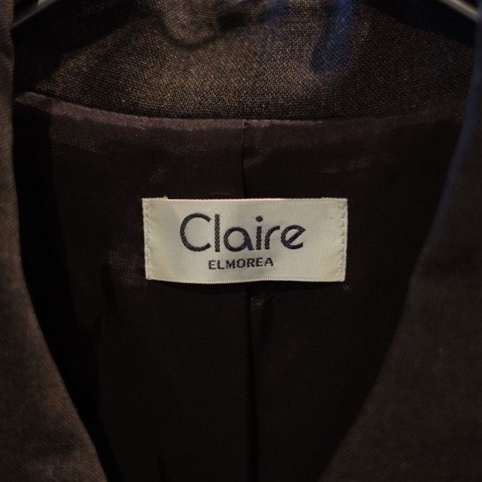 Claire ELMOREA nep fabric fly front jack | Vintage.City 빈티지숍, 빈티지 코디 정보
