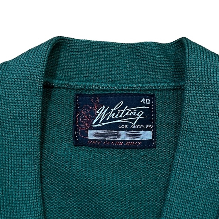 ~60's Whiting lettered cardigan | Vintage.City 빈티지숍, 빈티지 코디 정보