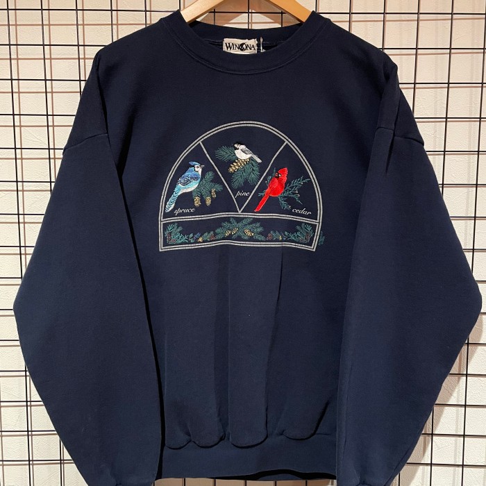 90s WINONA 鳥刺繍プリント　スウェット　アメリカ製　XL  A519 | Vintage.City Vintage Shops, Vintage Fashion Trends