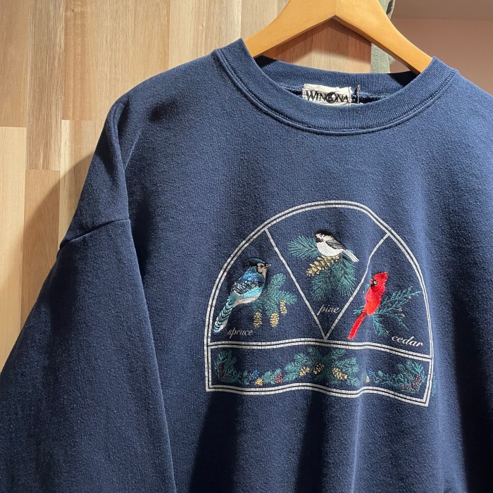 90s WINONA 鳥刺繍プリント　スウェット　アメリカ製　XL  A519 | Vintage.City Vintage Shops, Vintage Fashion Trends