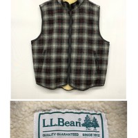 “L.L.Bean” Boa Lining Wool Vest | Vintage.City ヴィンテージ 古着