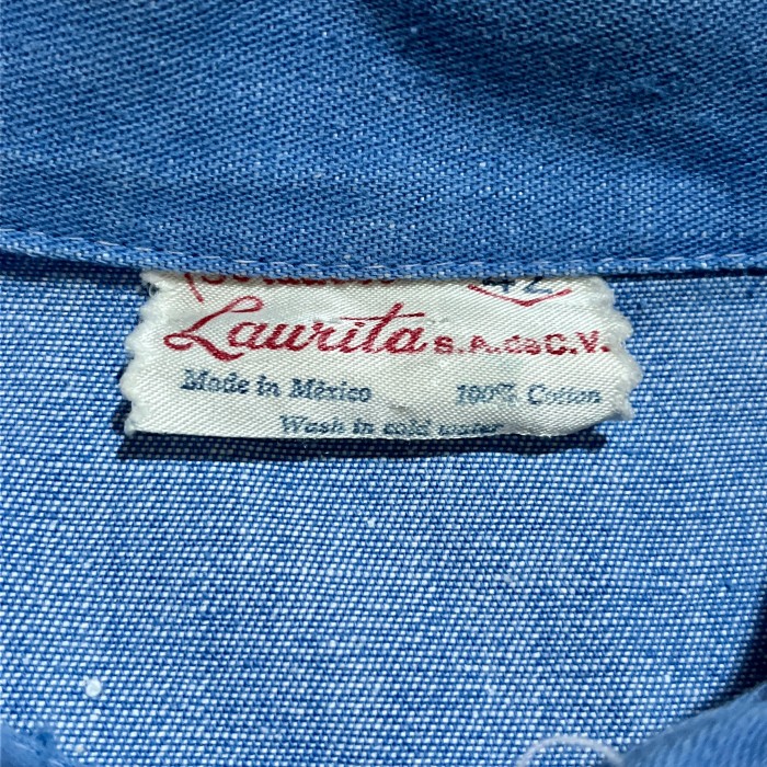 70’s Made in MEXICO Laurita 刺繍 デニムシャツ | Vintage.City 古着屋、古着コーデ情報を発信