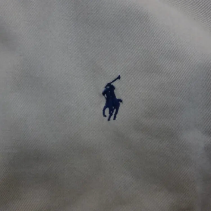 パステルメンズALLラルフローレン ドリズラージャケット L ホワイト フルジップ 刺繍ロゴ 襟
