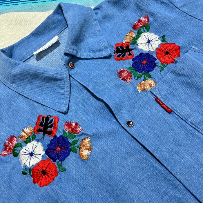 70’s Made in MEXICO Laurita 刺繍 デニムシャツ | Vintage.City Vintage Shops, Vintage Fashion Trends