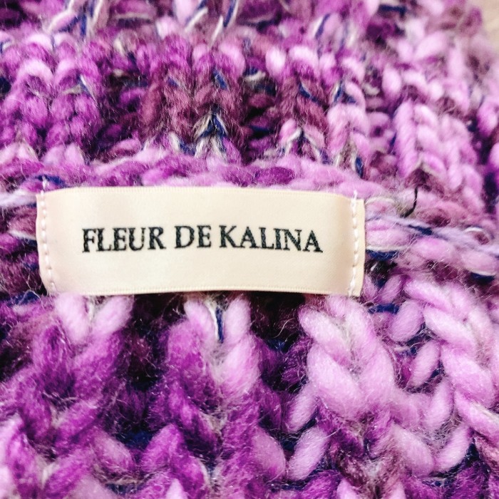 フレールドゥカリーナ　ニットワンピース　紫色　FLEUR DE KALINA | Vintage.City 古着屋、古着コーデ情報を発信