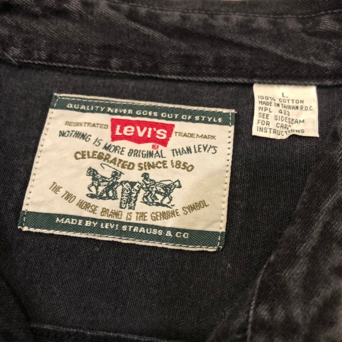 Levis ブラックデニムシャツ | Vintage.City 빈티지숍, 빈티지 코디 정보