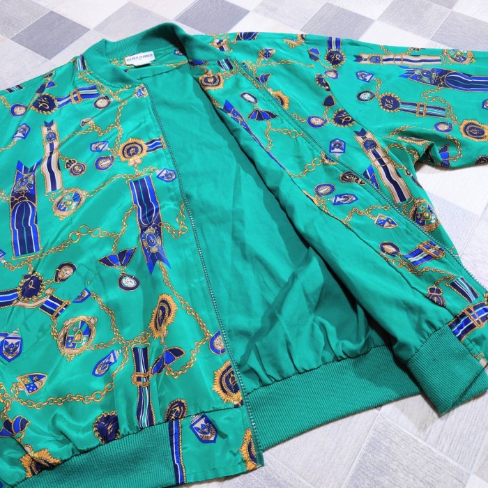90’s ALFRED DUNNER スカーフ柄 リブ襟 ブルゾン ジャケット | Vintage.City 빈티지숍, 빈티지 코디 정보