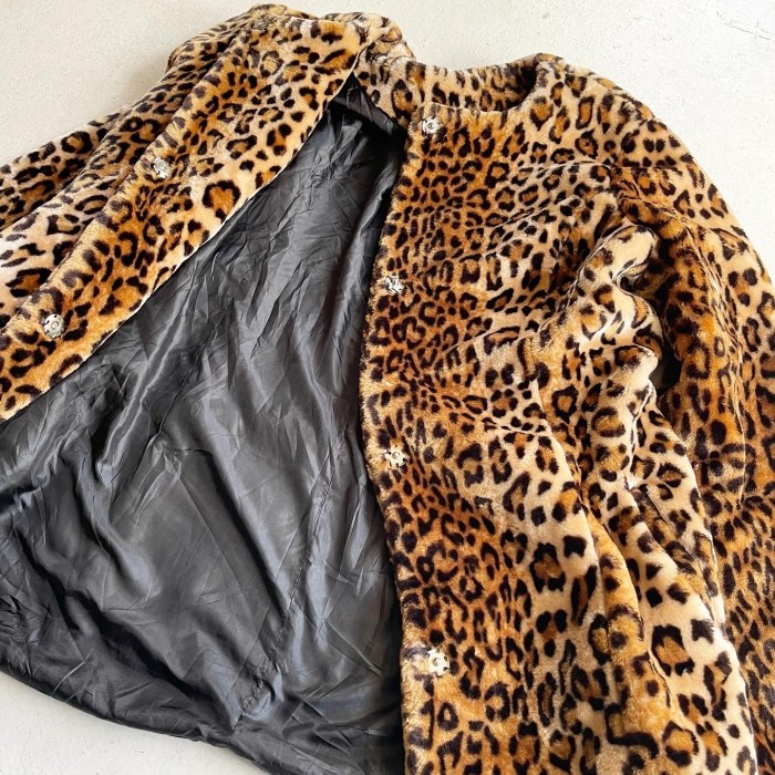 Vintage Leopard Fur Collarless Coat 【12】 | Vintage.City 古着屋、古着コーデ情報を発信