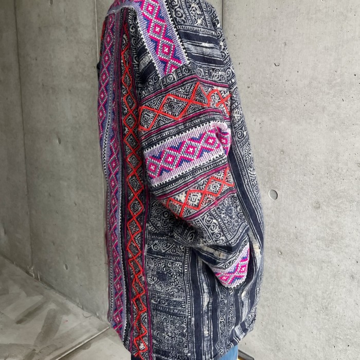 Black Hmong antique cloth jacket | Vintage.City 古着屋、古着コーデ情報を発信