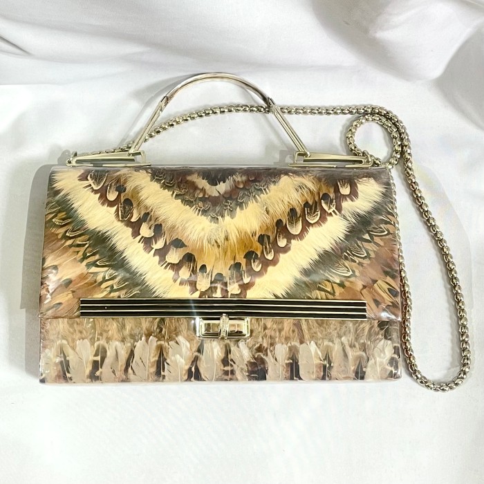 Pheasant feather chain bag | Vintage.City Vintage Shops, Vintage Fashion Trends