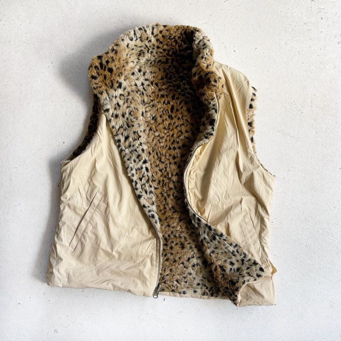 Vintage Leopard Fur Jip up Vest 【M】 | Vintage.City 古着屋、古着コーデ情報を発信