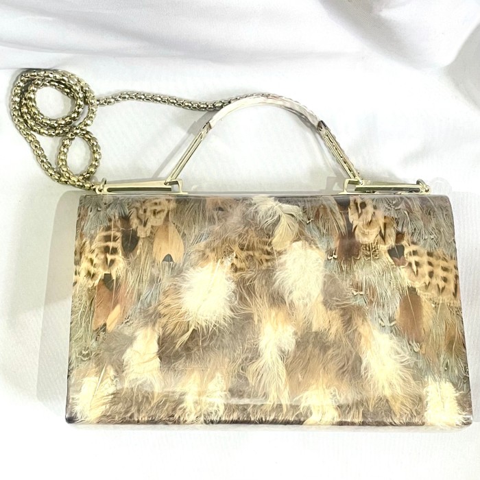 Pheasant feather chain bag | Vintage.City 빈티지숍, 빈티지 코디 정보