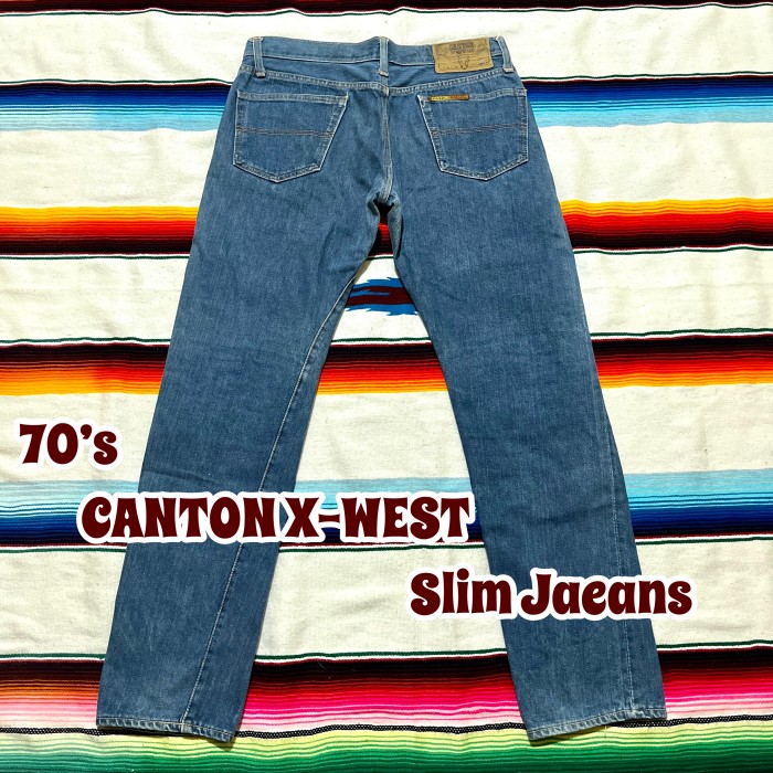 70's CANTON X-WEST 片耳 スリム ジーンズ | Vintage.City