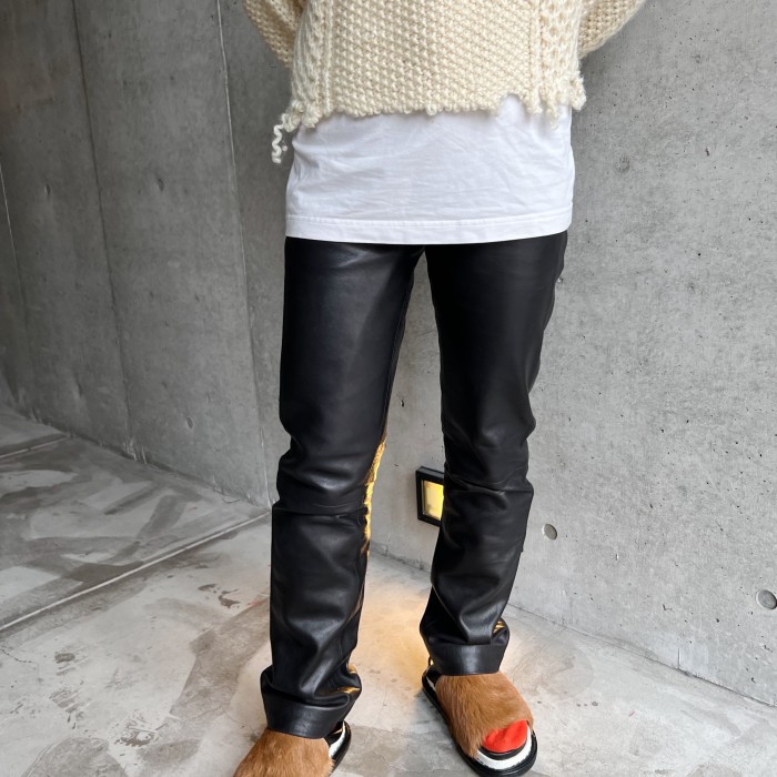 90s agnes b leather pants | Vintage.City 빈티지숍, 빈티지 코디 정보
