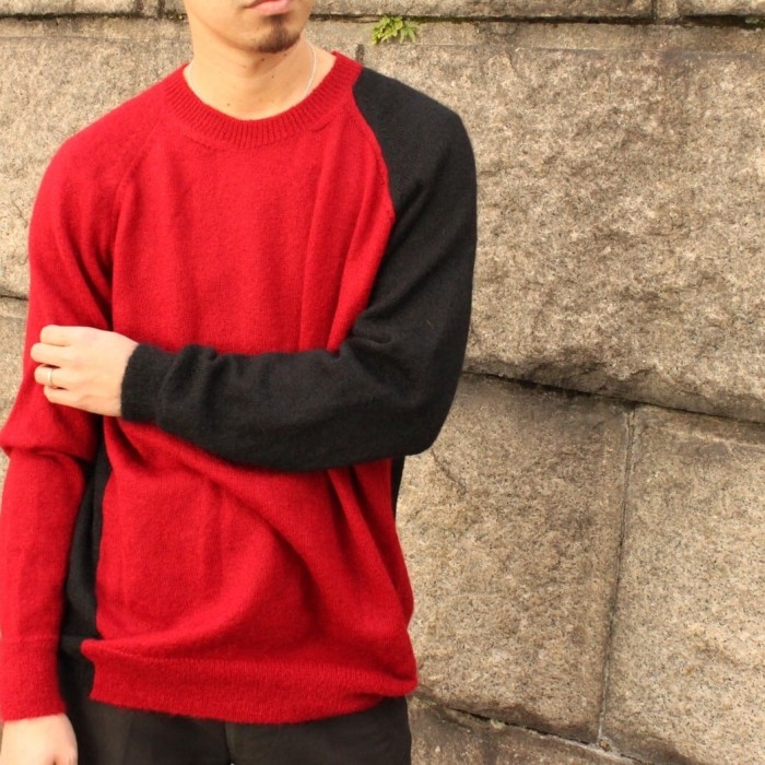 21AW Y's Bicolor Mohair Knit | Vintage.City 古着屋、古着コーデ情報を発信