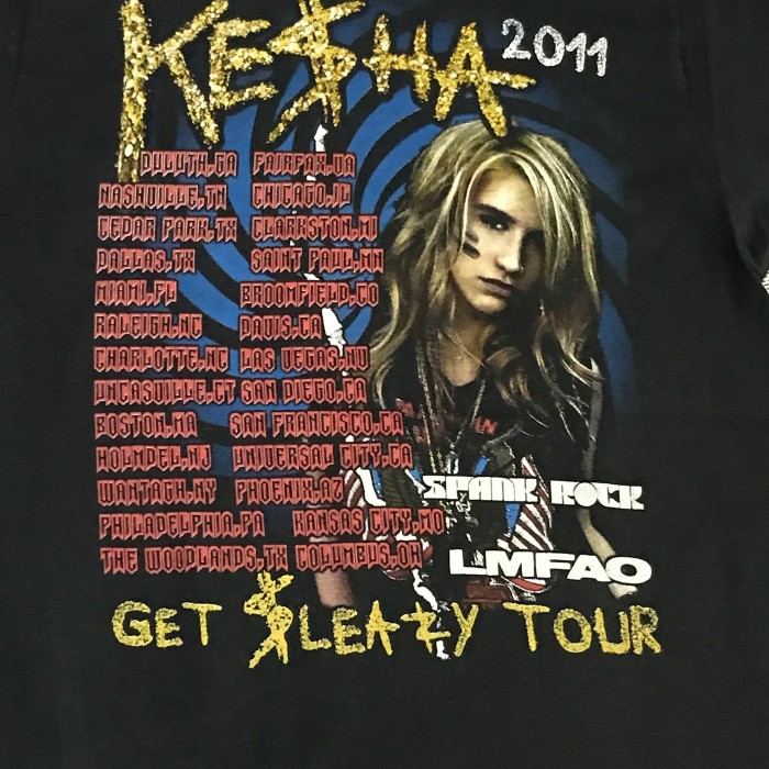 Kesha Get Sleazy Tour 2011 Tシャツ | Vintage.City 빈티지숍, 빈티지 코디 정보