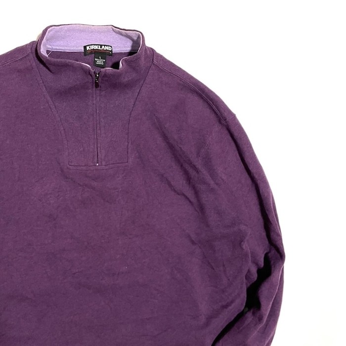 90s mock neck cotton half zip knit | Vintage.City 빈티지숍, 빈티지 코디 정보